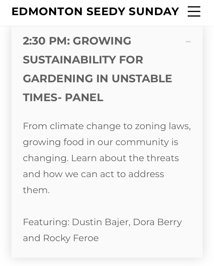 Don’t miss the final presentation of the year <a href="/AlbertaAvenue/">Alberta Avenue CL</a> Community League. Let’s keep gardens growing in Edmonton ❤️ #Yeg #yeggardens