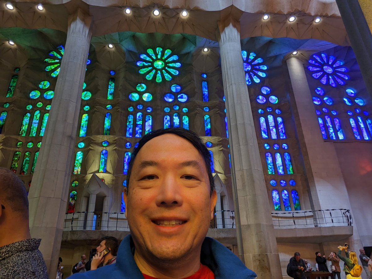 Day 1 Day 1 in Barcelona for the iConference. An amazingly beautiful place. The Sagrada Familia designed by Antoni Gaudi had just exquisitely beautiful colors and architecture. I am representing the SJSU iSchool at several iConference meetings. <a href="/SJSUiSchool/">SJSU iSchool</a>