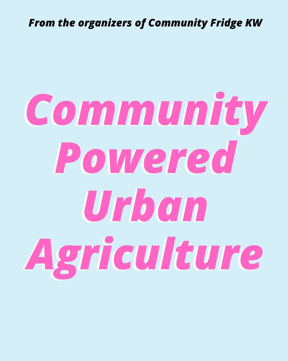 realdealkami1's tweet photo. LET’S GROW FOOD IN PUBLIC SPACES, KITCHENER 🌱

Over the last 2+ years of organizing CFKW we’ve heard from countless neighbours that while the fridge &amp; other food aid services are invaluable, folks are hungry for access to + support with growing their own food in DTK.

Join us👇🏽 https://t.co/pcf8QherZV