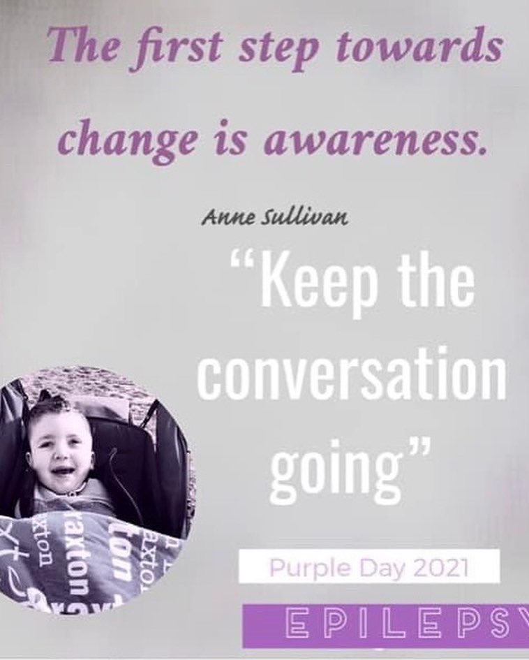 Rachel10302016's tweet photo. Purple Day 2023.  Proud of this girl right here! Not only did she deck out on Friday to raise #epilepsyawareness 
She also did morning announcements to provide Epilepsy Edu and arranged for her entire elementary building to participate in wearing purple last Friday. #UBA5 #Cure💜 https://t.co/a2Kf11sTGs
