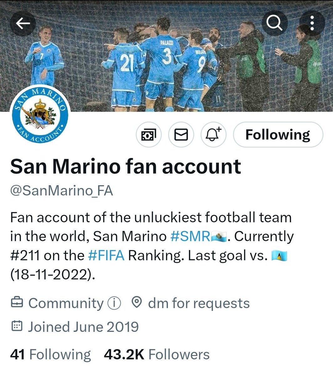 theweavo's tweet photo. @SanMarino_FA is amazing, enjoyable every game!

When they win it will be epic but before then the team is inspiring passion for the game and the ultimate pride in playing at international level. https://t.co/WPstqQW4Zn