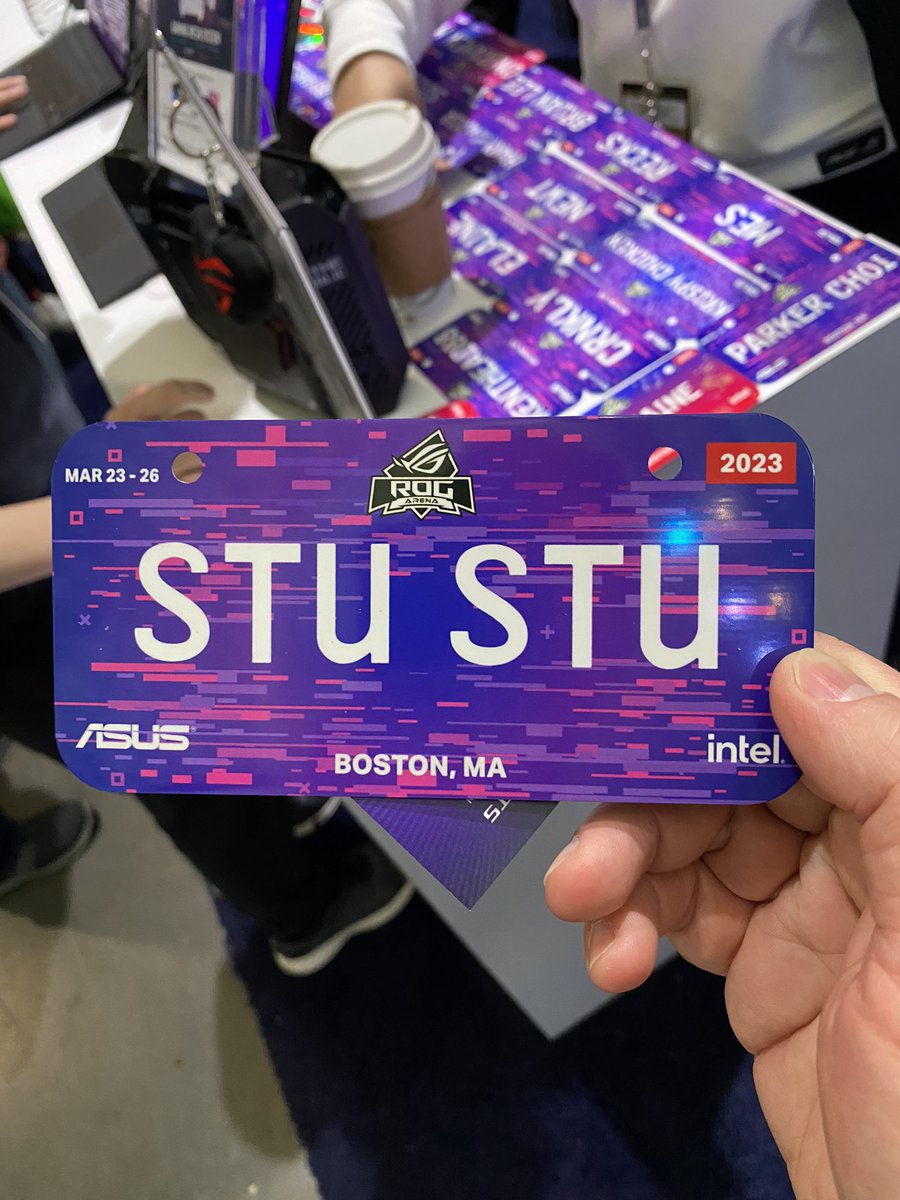 Stuartmvg's tweet photo. Custom number plate with @ASUS_ROGNA #rogpax2023 https://t.co/MWhfX5h7Yj