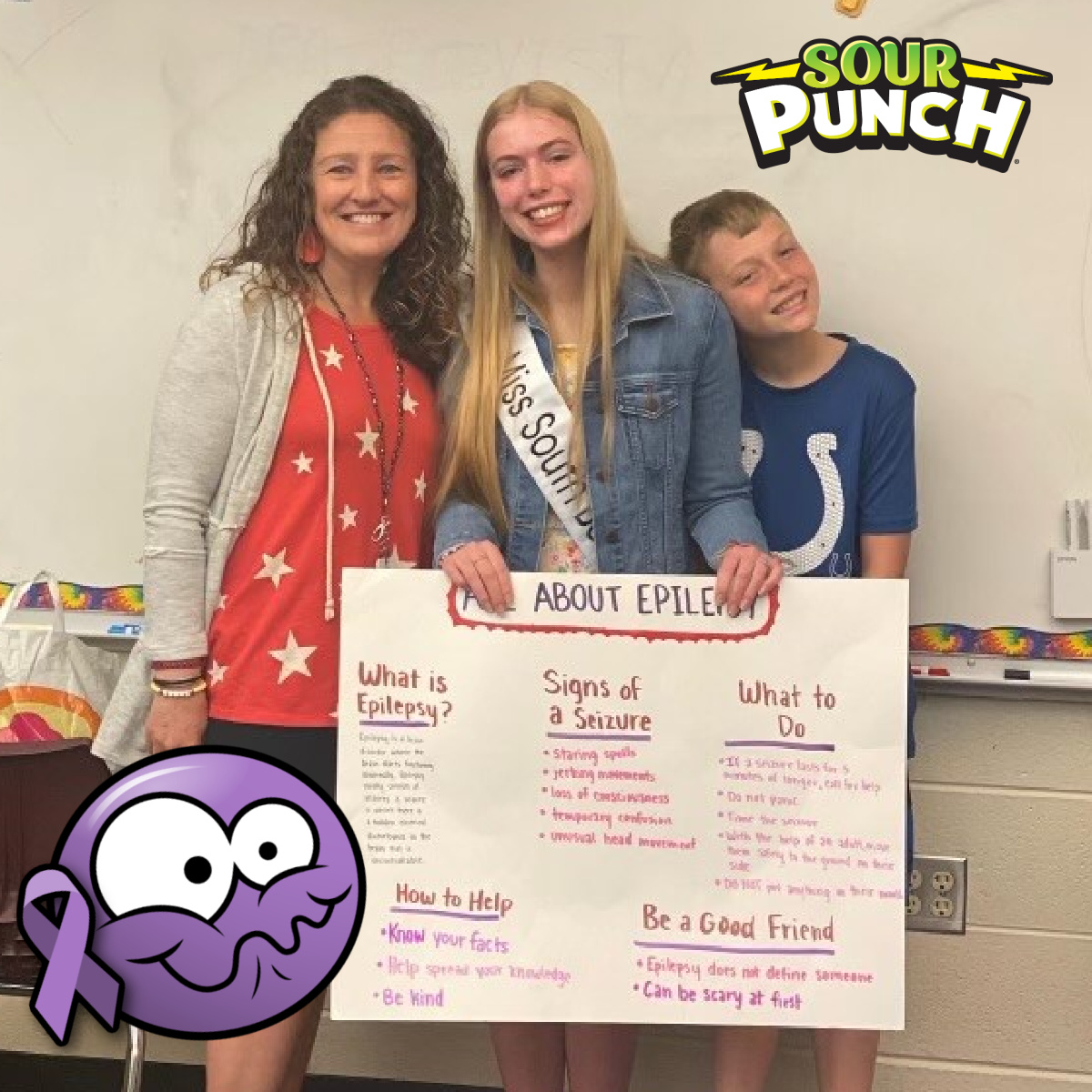 SourPunchCandy's tweet photo. One of our favorite ways to champion youth is to bring awareness to their stories π
In recognition of #EpilepsyAwarenessDay, we wanted to share a story from Bella Bauer, a local teen who is inspiring others with her story of epilepsy: https://t.co/eODLRwALNQ
#purpleproject https://t.co/SAE9yZ0zJS