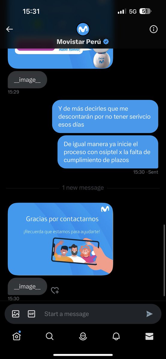 dachirg's tweet photo. @MovistarPeru @OSIPTEL Para seguir enviando plantillas me piden que escriba? 0 solución @OSIPTEL https://t.co/dVEWyHOp7o