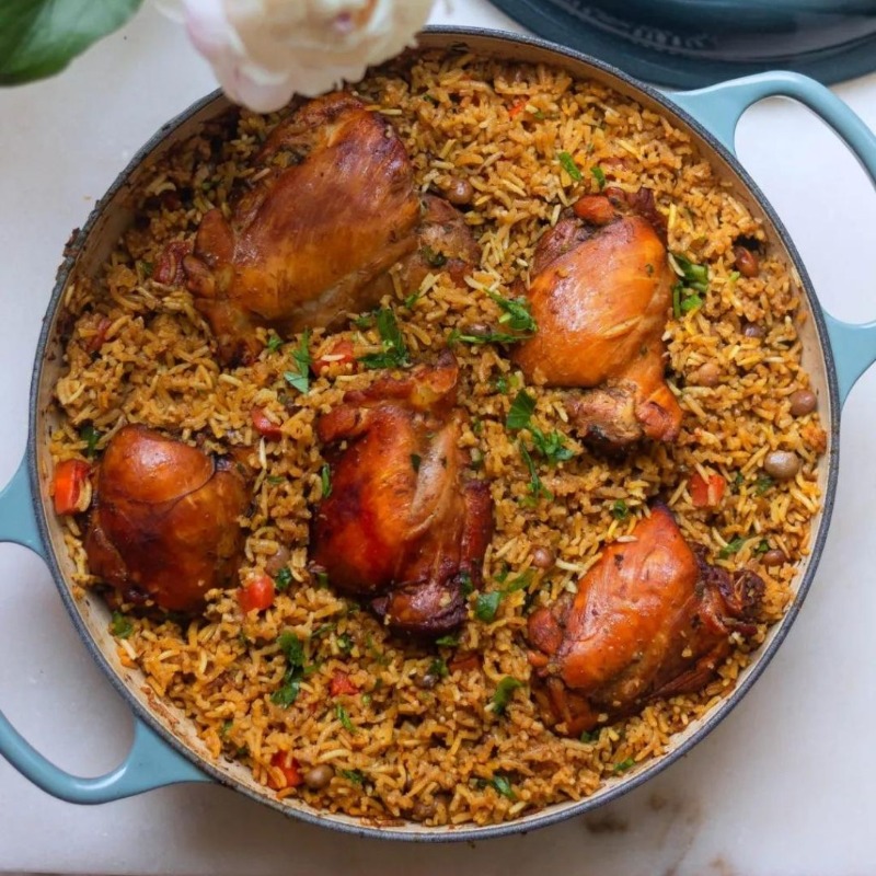 cheffrecipes's tweet photo. Chicken Pelau Recipe