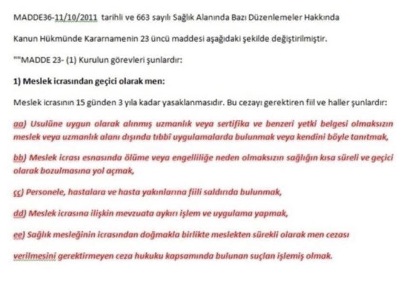 bb) maddesine göre hastada flare-up gelişirse meslekten men ediliyorum. Bu yürürlüğe girerse kanal tedavisi bitti diyebilir miyiz?