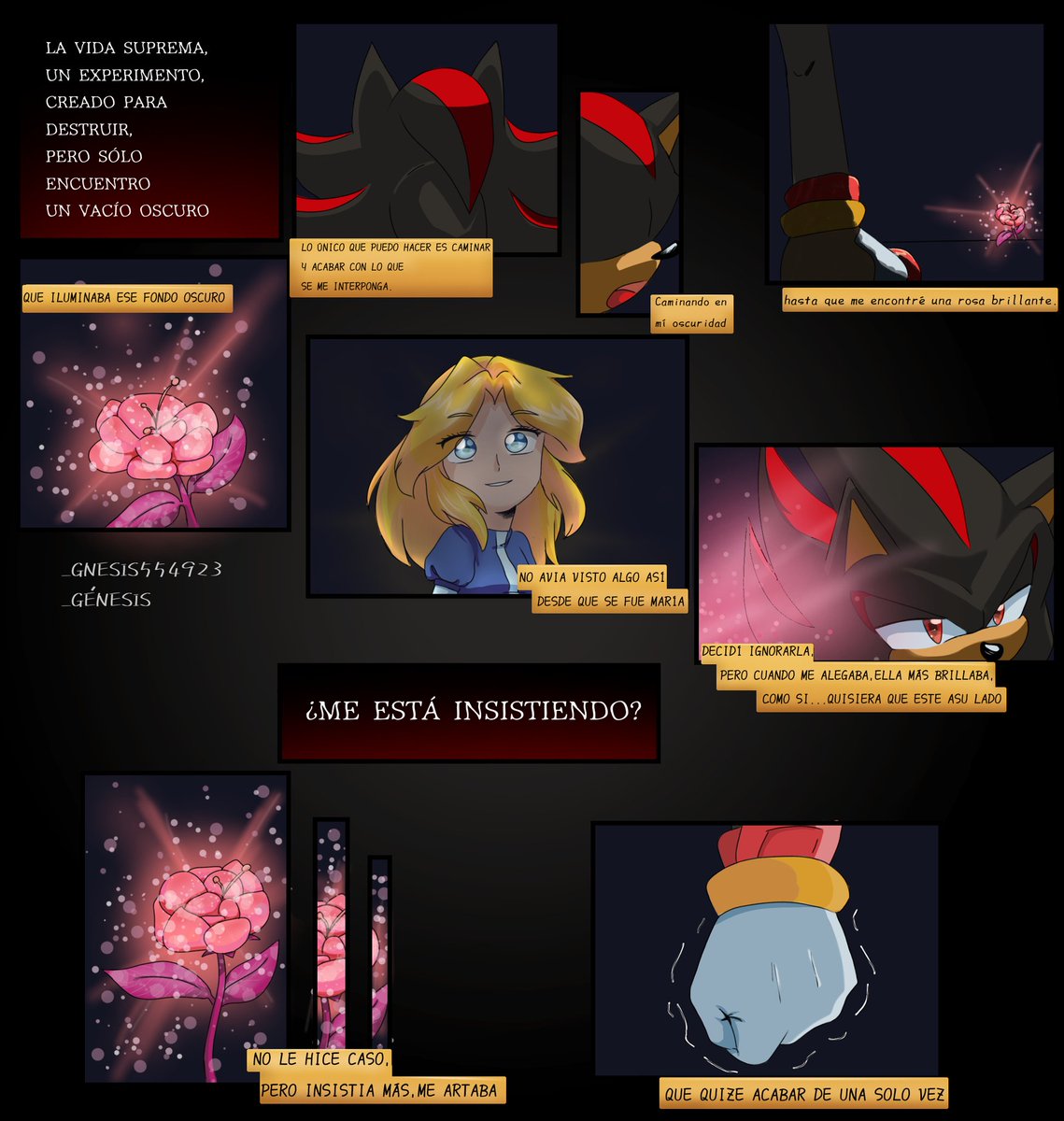 Genesis_0w0's tweet photo. Aquí tengo mi primer AU (diría q es una parte del capítulo 1):'3 tarde pero espero q les guste (para aquellas personas q lo lean) es algo romántico,lo sé, ya veré si puedo mejorar más, por mientras esto. 
#shadamy  #ShadowTheHedgehog #amyrose ♥︎ https://t.co/drBNFtyB5W