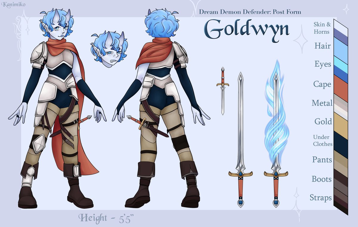 BasicRez's tweet image. Artists open you Pay Pals, Goldy is coming to town!
Dream Demon updated look has arrived. Made By the amazingly talented @/Kanimiko_ can't thank them enough for the hard work they put into makeing Goldwyns ref sheet and add add own flaire to it! No longer Basic