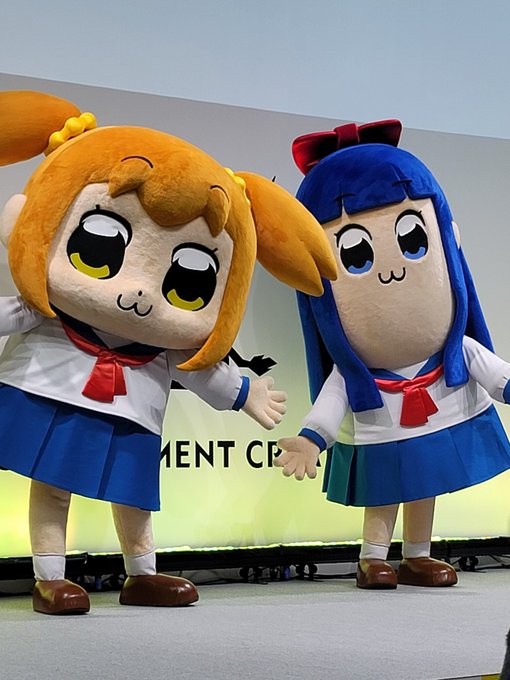 ポプ子とピピ美💦でけぇw#AnimeJapan2023#アニメジャパン2023#ポプテピピック 