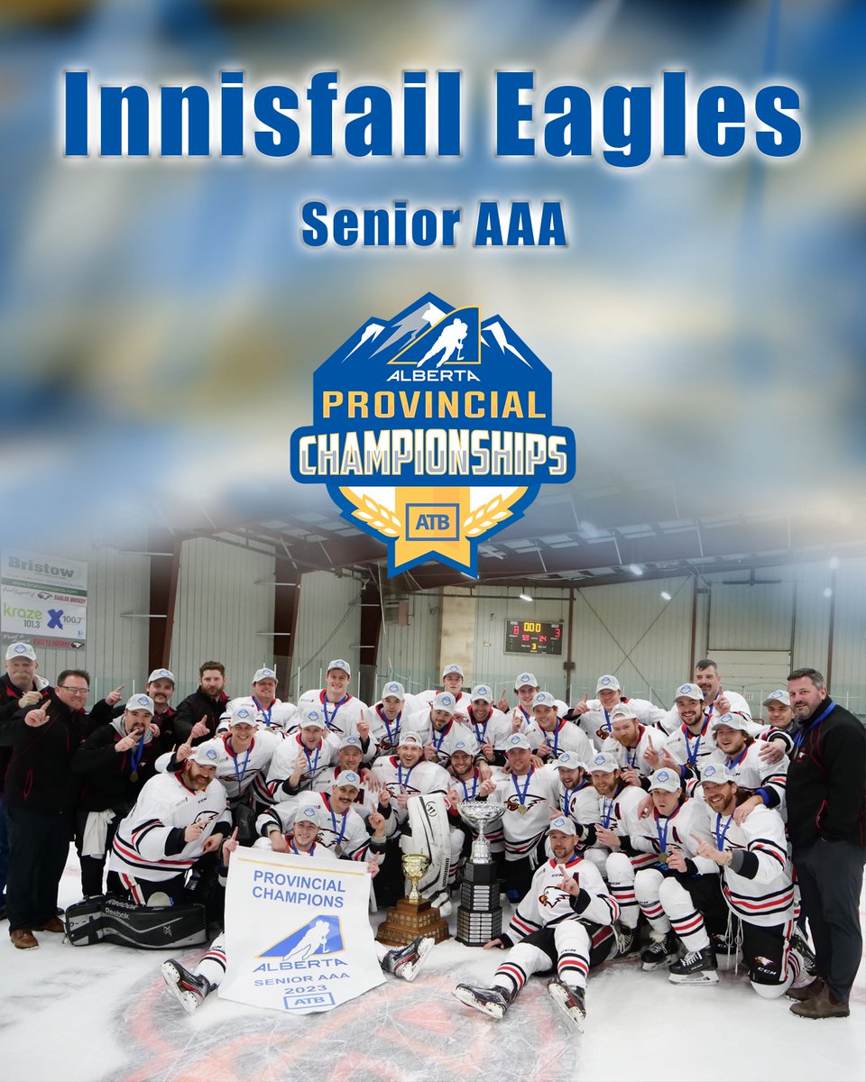 The <a href="/innisfaileagles/">Innisfail Eagles</a> are your 2023 Senior AAA Provincial Champions! 

#HAProvincials #TeamATB