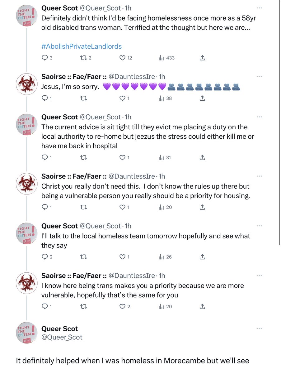 JammersMinde's tweet image. My son &amp;amp; I, both disabled, were homeless for 7 years due to DV. We were housed late last year.

I can’t explain how I feel seeing this. No one should be homeless or have to wait, but seeing that being trans is a priority over people like us is something else.

#TransPrivilege