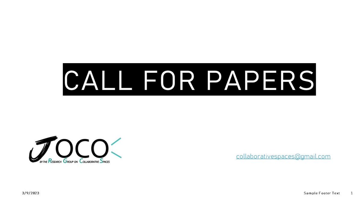 ⚡️CFP: do not hesitate to send us your papers about new/old ways of organizing work and life and their relationships with societal and political transformations. More here: rgcs-owee.org/joco/ 👉#JOCO #Futureofwork #Workplace #Timescape #Time #Place #Space #Newwaysofworking
