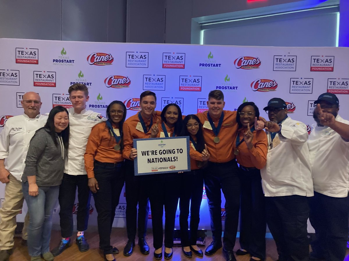 TXRestaurants's tweet photo. We are excited to announce @GBCCA_RISD culinary team and the @MISDCULINARY management team as the Texas ProStart champions! We are honored to have them represent us at the National Invitational in D.C.! 
Thank you to @raisingcanes for making this event possible. #TPSI23 #NPSI23 https://t.co/mHFVXZVY0g