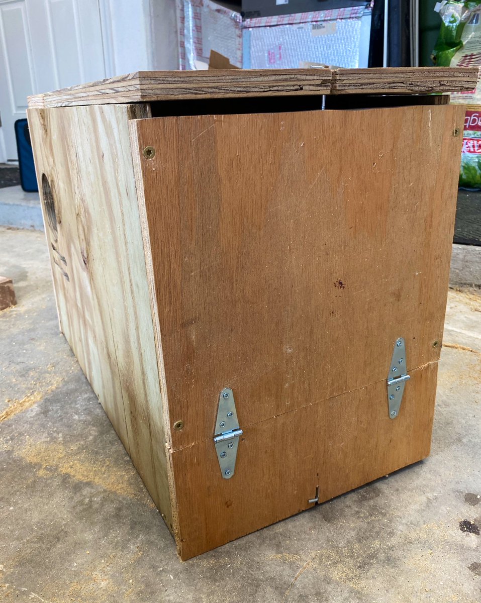 I’ve been working on this barn owl box this weekend. Hoping to paint it white by Thursday so it can be deployed at a water control structure that will benefit from its presence by providing a better location for barn owls to nest than the structure itself.