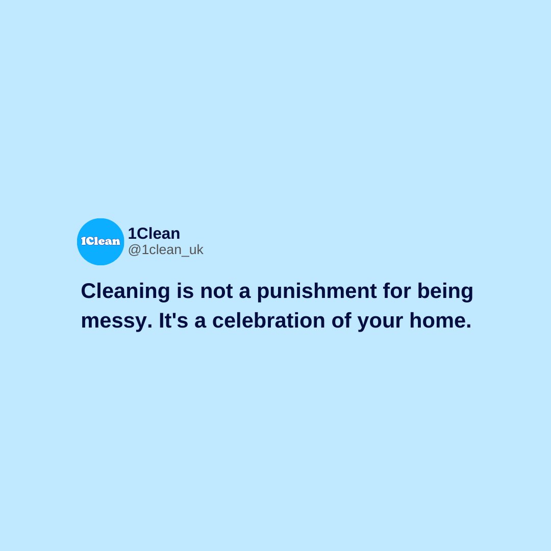 1clean_uk's tweet image. Cleaning should be viewed as a positive and rewarding activity, not a punishment for being messy. 

A clean home is a reflection of the love and care you have for your living space and yourself. 

#1clean #cleaningtips #cleaningmotivation #springclean #localcleaning