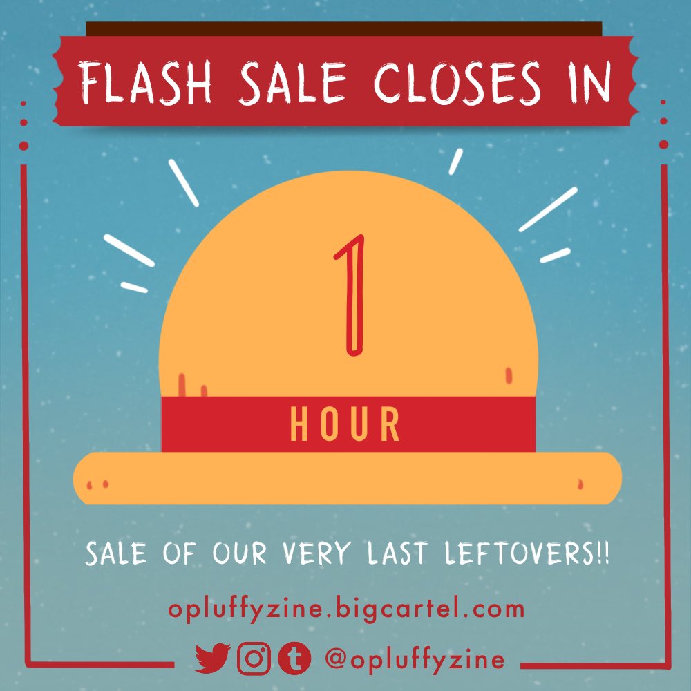opluffyzine's tweet photo. ❗️LAST HOUR❗️

Please keep in mind that our stock is LIMITED and that, once sold out, there will be no reprints.

It’s the last the Luffy zine opens its shop!! Don’t miss your chance 🏴‍☠️🍖

🛒 https://t.co/f6suUPmcMb https://t.co/kgKmKeedpJ