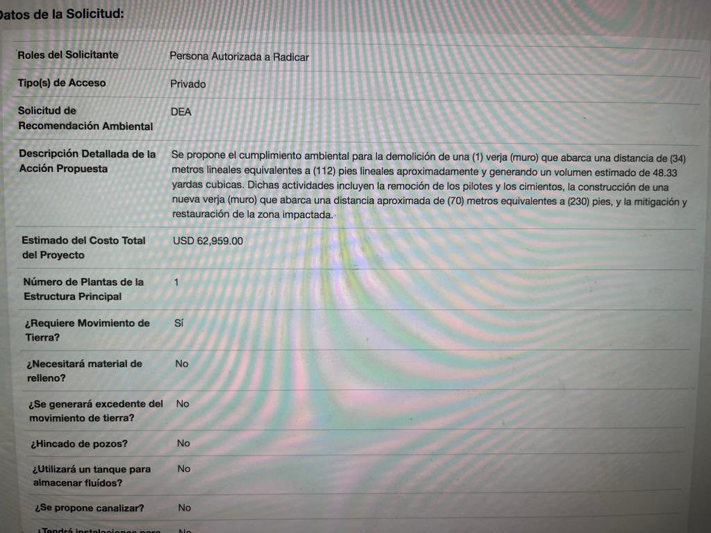 ElUrbanistaPR's tweet photo. La plataforma de #OGPe Single Business Portal #SBP @DDECPR refleja que #SolYPlaya presentó una solicitud dd recomendaciones ambientales en pasado 23 marzo a las 5:29 pm. 🧵▶️ https://t.co/M2c5w6wZ4q