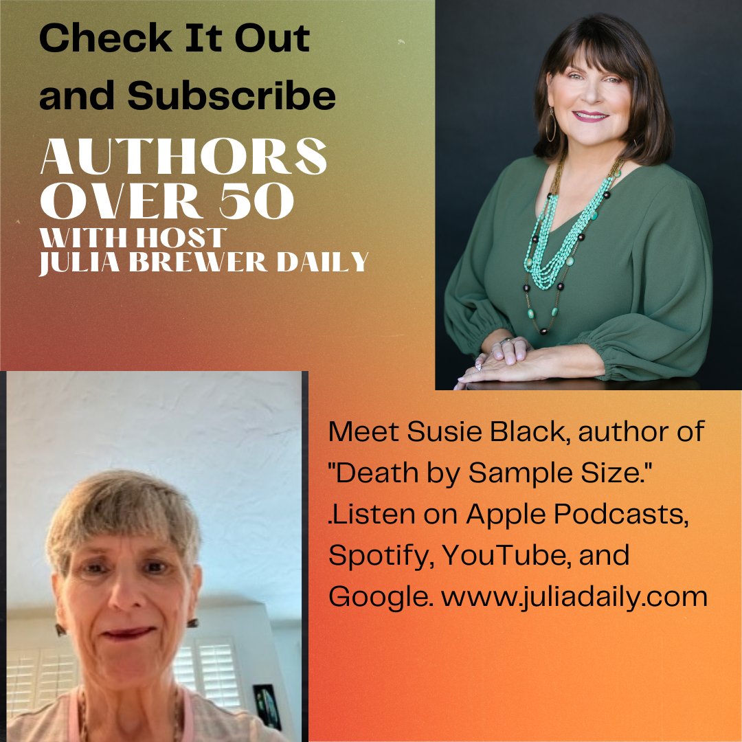 hollyswimsuit's tweet photo. Today is cozy mystery author Susie Black's birthday. Check out her interview on the Authors Over 50 podcast: https://t.co/kOCqTfKVsE #wrp #mustlisten #birthdays #readingcommunity #WritingCommunity https://t.co/SMdzW0pshQ