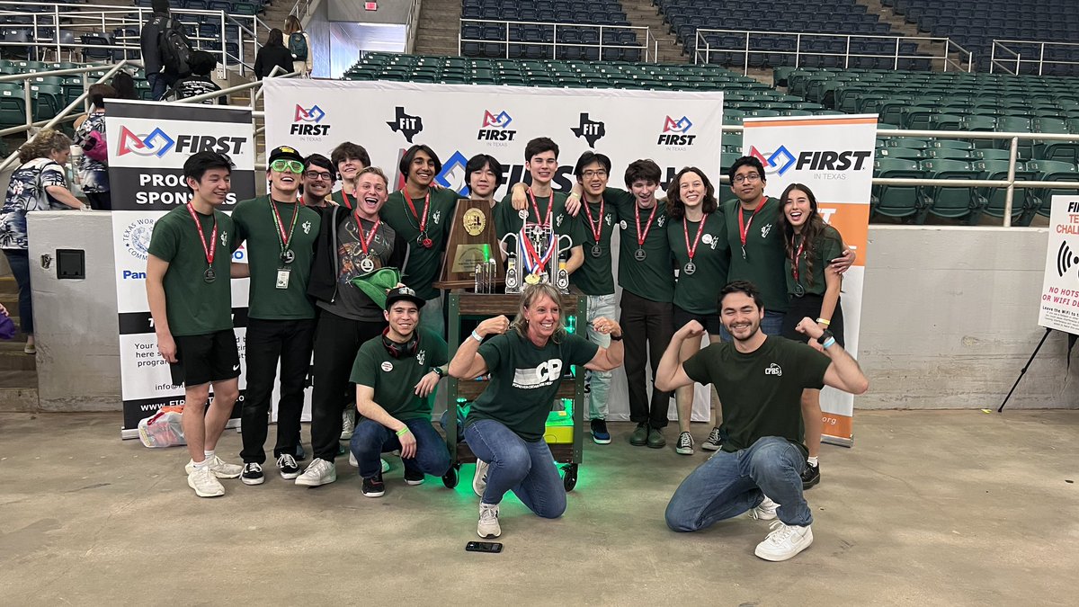 CPHS_RoboBoost's tweet photo. 2 days after claiming the 5A crown, CPHS Robotics made it to the FIRST State division finals, won the Control award, and advanced to the World Championships!!   Way to go Robolobos!   @CPHSNews @CedarParkTX @LeanderISD @FIRSTweets @BruceLISD @CPHS_Twolves https://t.co/moJa57lZD4