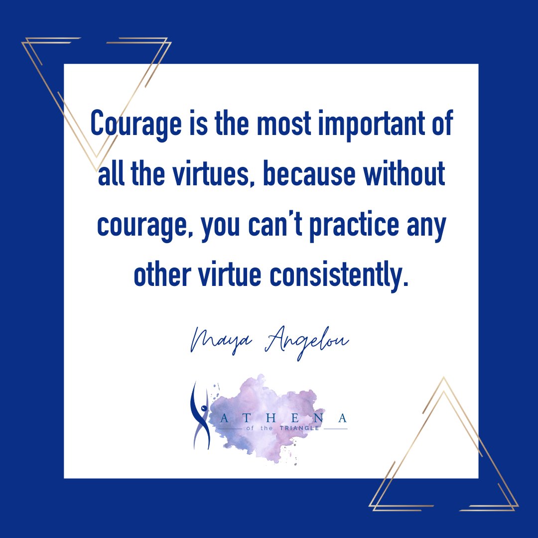ATHENAtriangle's tweet image. 🦁Act Courageously🦁

“Courage is the most important of all the virtues because, without courage, you can’t practice any other virtue consistently.”

Maya Angelou

#ATHENAoftheTriangle #WomeninLeadership #ActCourageously