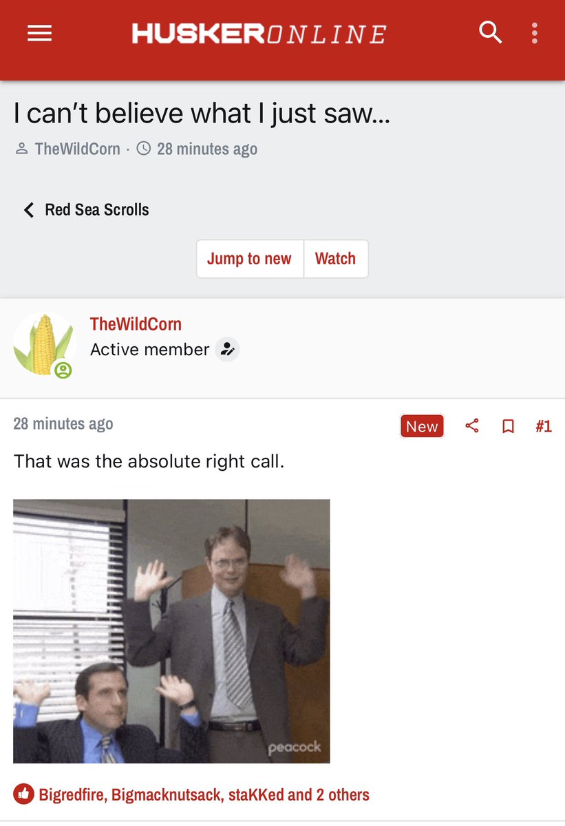Message Board Geniuses on Twitter "Good day for Nebraska"