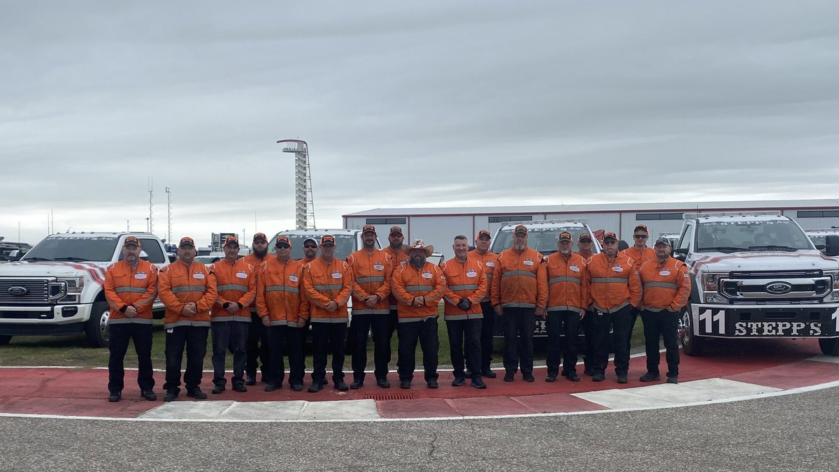 SteppsTowing's tweet photo. #TeamSTEPPS race recovery team #Texas edition doing the two stepp at the Circut Of The Americas.🤠🏁
@NASCAR #NASCAR #NACAR75 #Wrecker #Tow #Towing #Transport #AutoParts #Racing #Drivers #OfficialPartners #RaceTeam #RaceRecovery #RaceResponder #RaceTrack #RecoveryResponse https://t.co/ly3MSNuvIx