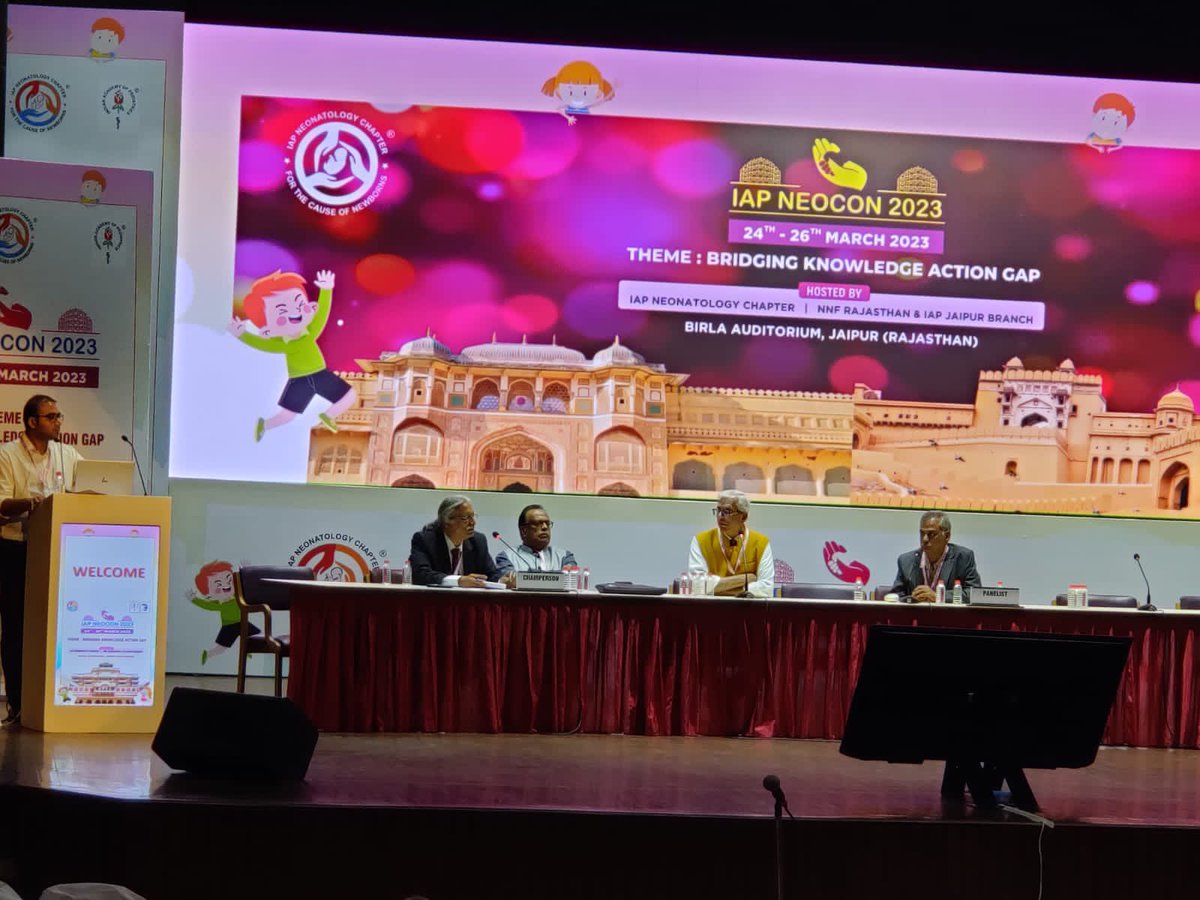 fanboy moment at Jaipur during IAPNeocon2023. I had the privilege to chair a session by Prof Bhutani <a href="/StanfordNeo/">Stanford Neonatology</a> on Newborn Jaundice. <a href="/AsimMallick12/">Asim Mallick</a> also presented his pathbreaking research on nano medicine treatment for jaundice done with Dr Bhutani.