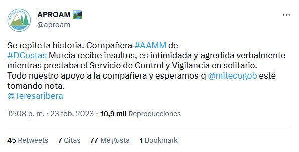 CCOOAgentesJCCM's tweet photo. @massverrdee @jacamp98 @PeLopez1 @UGTForestales @Forestales_CCOO @CSIF_forestales @fmartinezarroyo @EQUOCLM @iuclm @DavidLlorenteS @_JRCrespo @EcologistasCLM @CCOORM @JaumeMoyaM @EcoToledo @TheoOberhuber @toxo @juralde @atienzajc @AUGC_CLM @PericoArrojo @AgentsMediAmbIB @JL_escudero @fildepua @anaterolp @gamopascual @apamcyl @INSST_MITES_GOB @aamaa_es @APRAFOGA @AgentesMN @ccooandalucia @CCOOAutonomica @CCOOdeAsturias @marchan_morales @flxromeroc @CastellaNatura @AlbertoRSaeta @SaludLab_CCOO @AlbertGuerrer @Guarderio_Na @CCOO_JCYL @AAMM_And @ISTASF1M @FscSeaa @aproam @EscalasMMA @CCOOMiterdMapa @Teresaribera @SocialcumbreS Hay estadísticas que sencillamente son inasumibles

Vamos a1⃣agresión (publicada) al mes al colectivo de #AAMM en🇪🇸

Empezamos Enero en #CLM 
En Febrero,una compañera de
#DCostas Murcia
https://t.co/VaDTQ1RKJH
En Marzo,🚙#AAMN de Asturias
https://t.co/kLo5y5pVG4
🆘#STOPagresiones https://t.co/Z1PUeQbX50