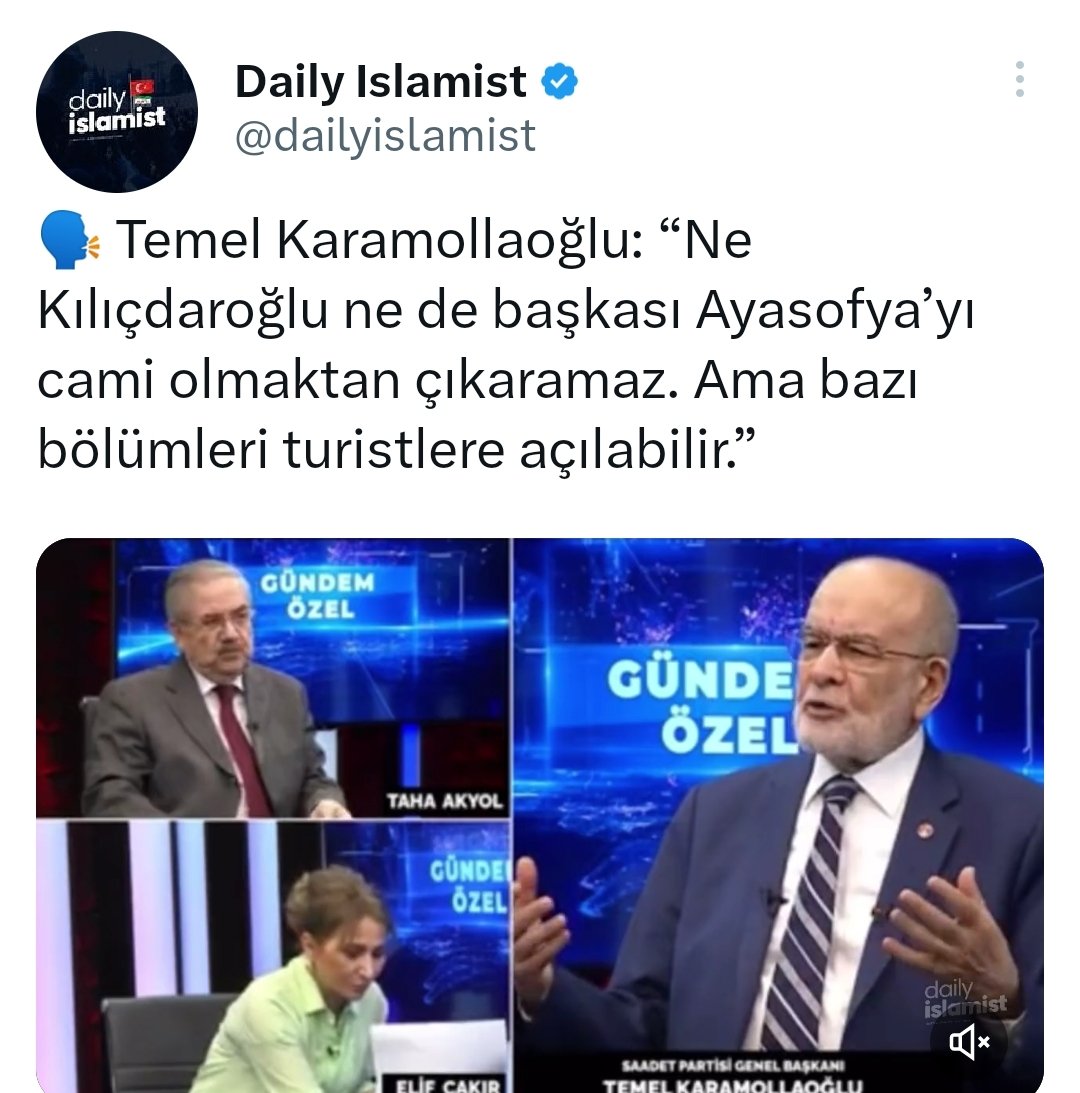 Bayram değil, seyran değil... Durduk yere nerden çıktı zaten turist ziyaretine açık olan camiinin bazı bölümlerini turizme açmak? 

#AyasofyadaZafer kazanılmıştır ve asla geri adım atılmayacaktır.

PARAVAN ADAY