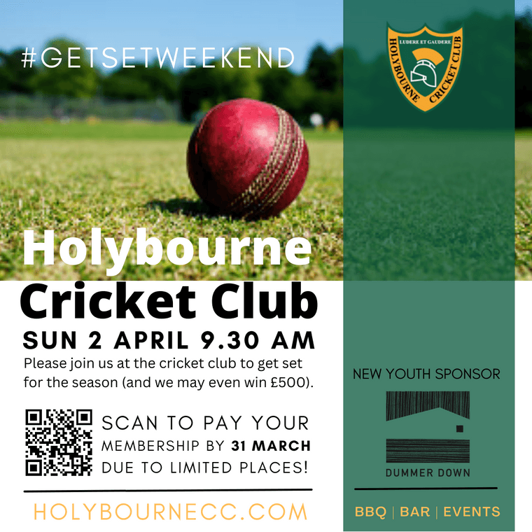 Sunday 2 April #GetSetWeekend #Pitchero
holybournecc.com/news/sunday-2-…
