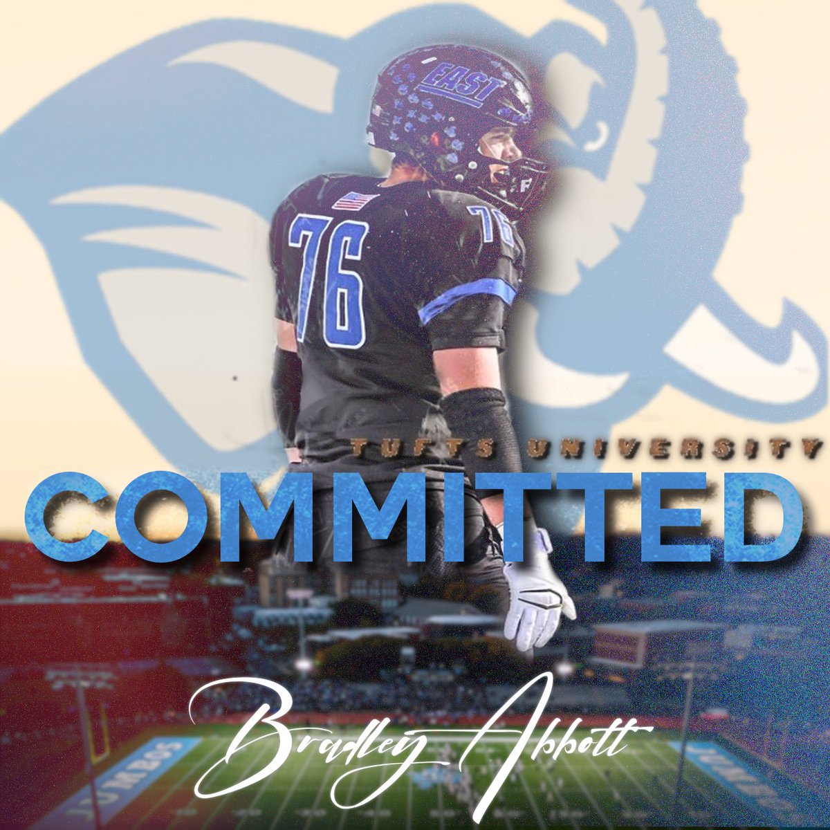 Bradley27931593's tweet photo. Im very excited to announce my commitment to the admissions process at Tufts University!  

@LWEastFootball @FootballTufts @CoachCivs @Coach_Lopes https://t.co/tADU7MC3Rf