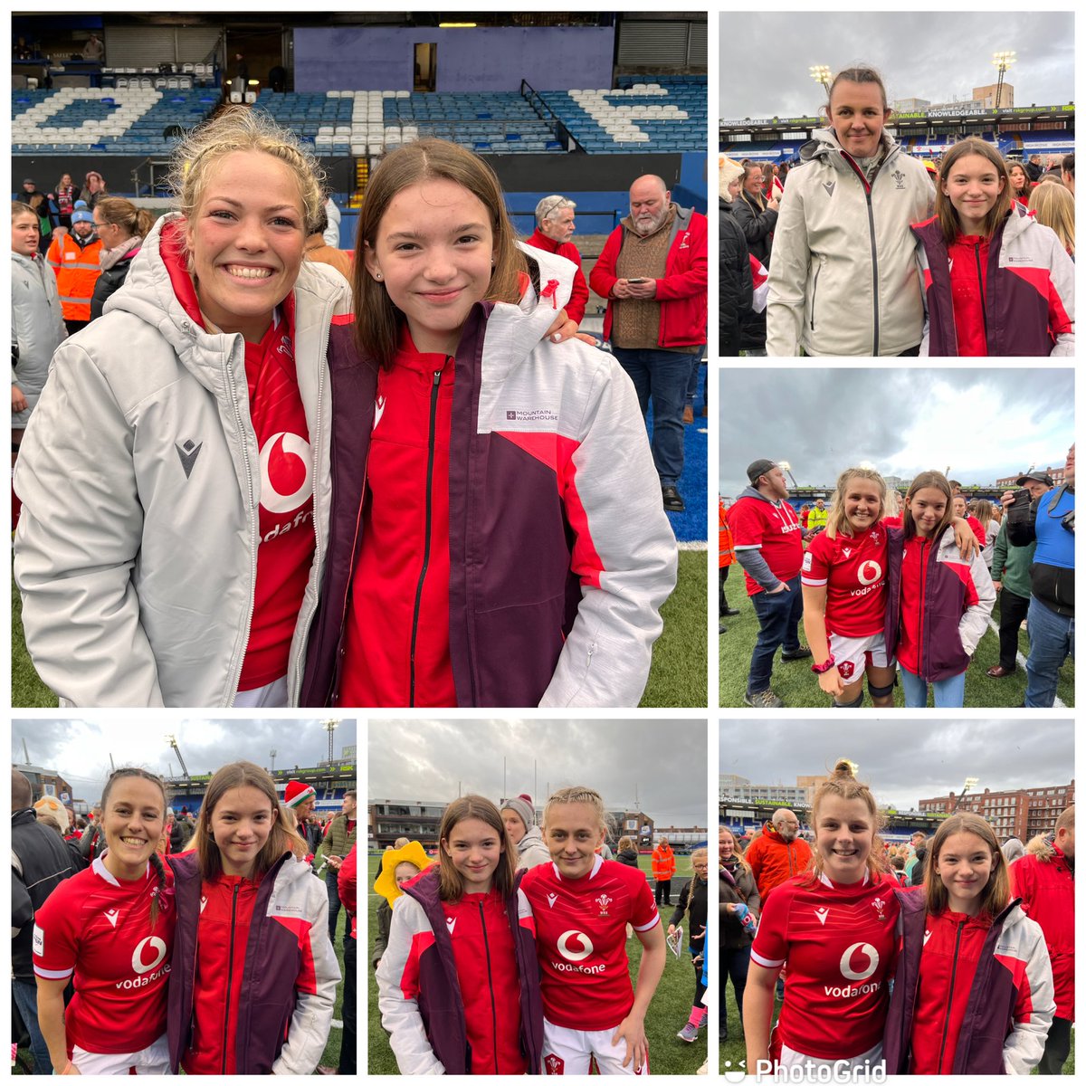 Just some of the best role models for young girls across Wales - they stood out on that pitch for such a long time greeting their fans and encouraging the next generation after a high tempo, incredible game of rugby. 
Diolch o galon. 
#inspirational #waleswomen #WRU @WalesWomens