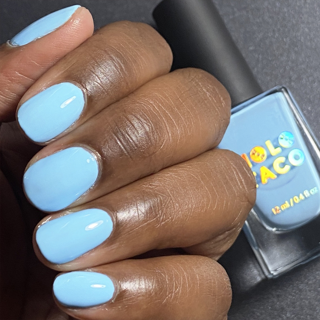 holotaco's tweet photo. Keep this shade to yourselfโฆ itโs just Too Good To Be Blue to give up ๐คซ
๐ธ
1๏ธโฃ- the_polished_life
2๏ธโฃ- @anikibee
3๏ธโฃ- nails_by_yatyara
4๏ธโฃ- dangerouslypolished
#holotaco #pastelanddonttell #toogoodtobeblue ๐ฟ๐ฎ https://t.co/9FK8nBvbAA