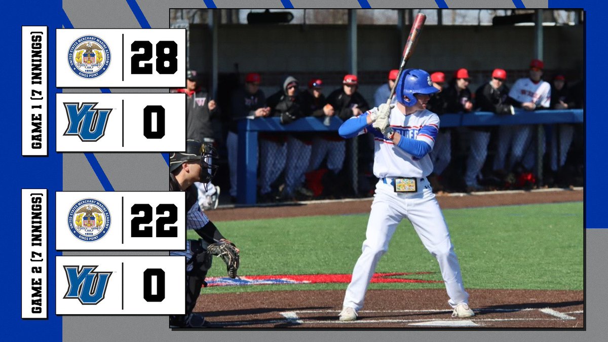BASEBALL FINAL: <a href="/USMMA_Baseball/">USMMA Baseball</a> opens Skyline play with a pair of big wins for a sweep of Yeshiva!!

Congratulations is in order for Jack Millen who registered his 100th career hit in the 1st inning of game one!!

#d3baseball | #SkylineBase | #OURAcademy | #BeUnstoppable