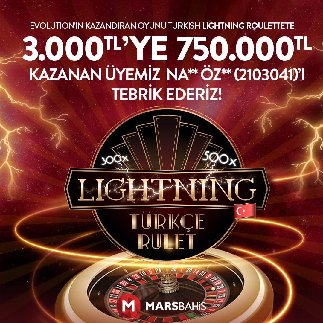 Evolutionın sevilen oyunu MARSBAHİS'te kazandırmaya devam ediyor🥳💰

3.000 TRY ile 750.000 TRY kazanç sağlayan kullanıcımızı tebrik ederiz.

👉Sitemize her zaman marsbahis twitter hesabımızdan  yapabilirsiniz.

Klon ve sahte sitelere dikkat edin lütfen !