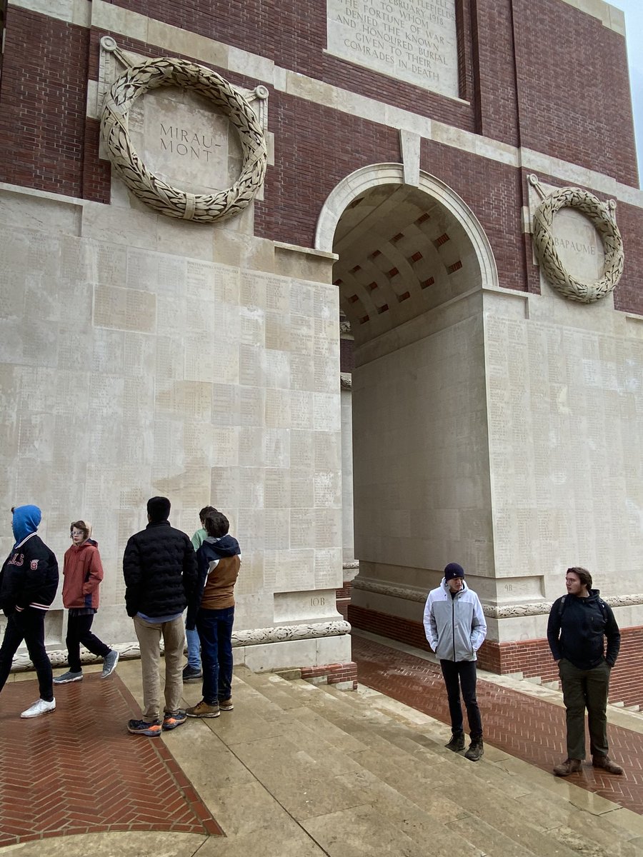 boothamemc's tweet photo. Thiepval Memorial to the missing on the Somme. @BoothamSchool https://t.co/Qe7yIqtCVJ