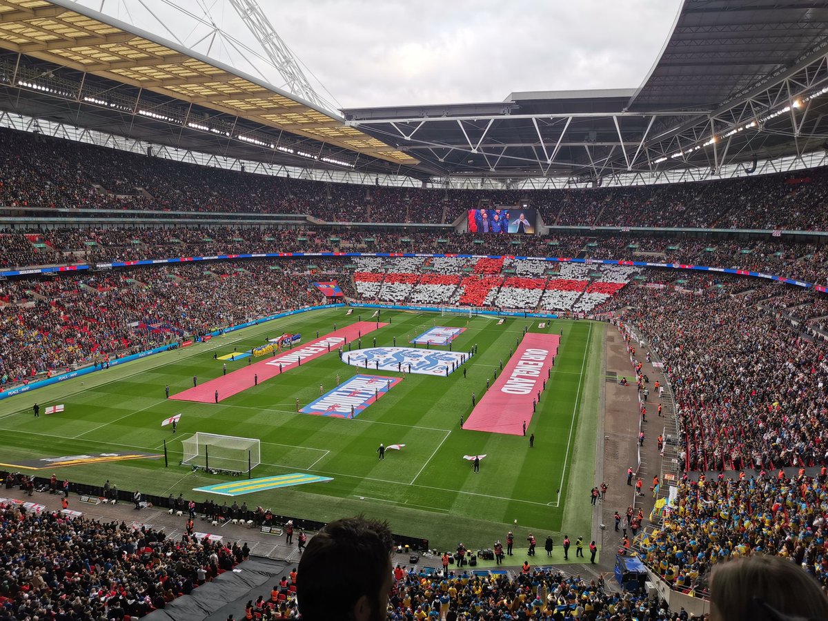 lancs10's tweet photo. What a great day! U11 match in the morning followed by Wembley in the afternoon. Chuffed to have been there for Maddison's full debut and get a stunning view of Saka's goal. #ncfc #ENGvUKR https://t.co/kWF1RmqijC