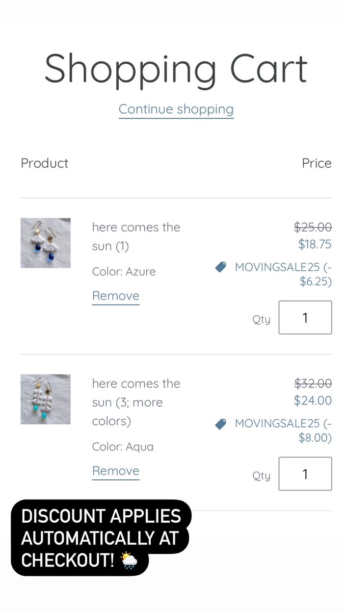 WaterBearClayCo's tweet photo. cloudy styles have been restocked on https://t.co/ewsrF7I2Gi and are eligible for 25% off! no code needed, discount applies automatically at checkout! (US shipping only.) 🌦️ https://t.co/ZmQPyZlhxx