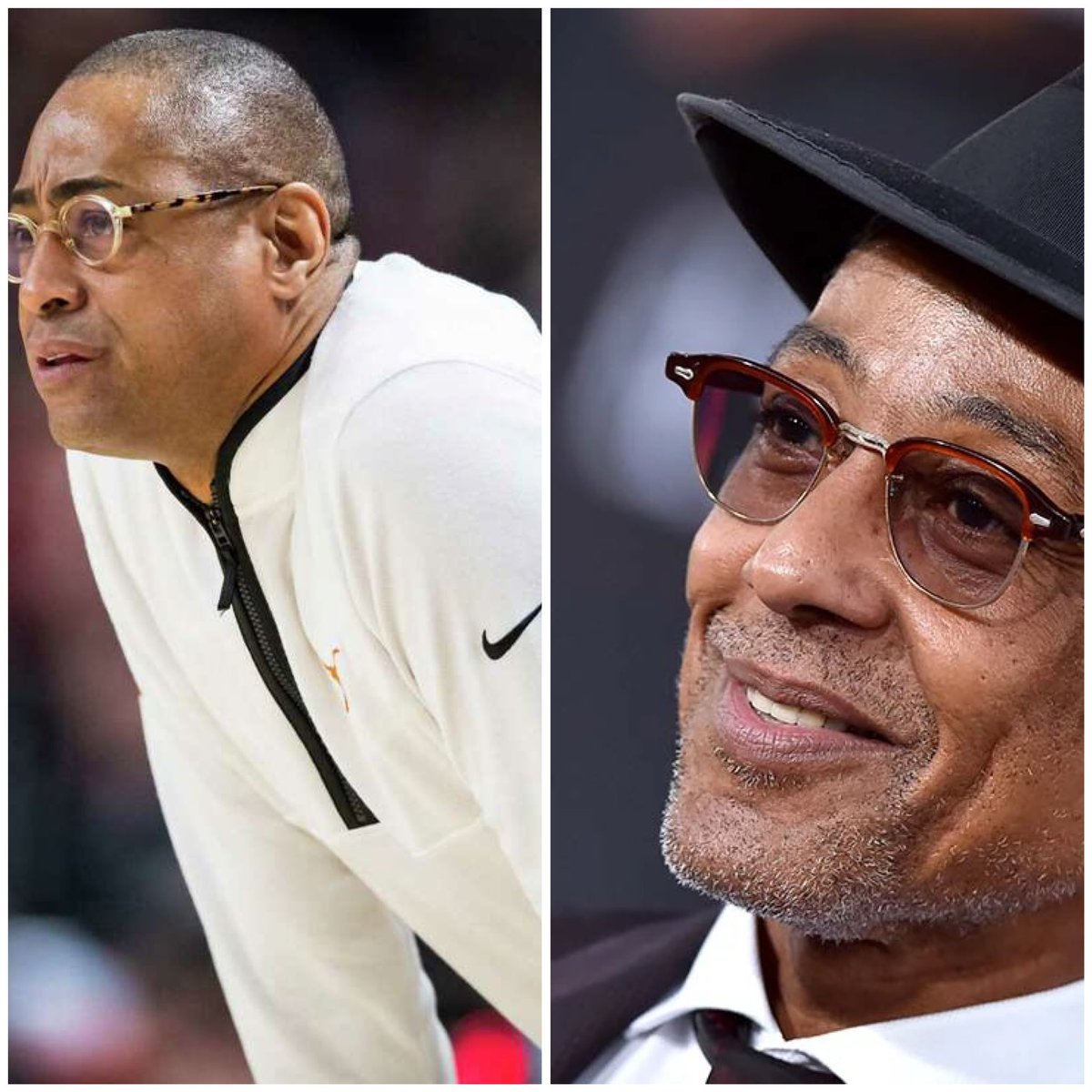 MissyMotha's tweet photo. Texas Coach and bad guy from @BreakingBad could be twins. #marchmadness2023 https://t.co/XCB60GR4Ji