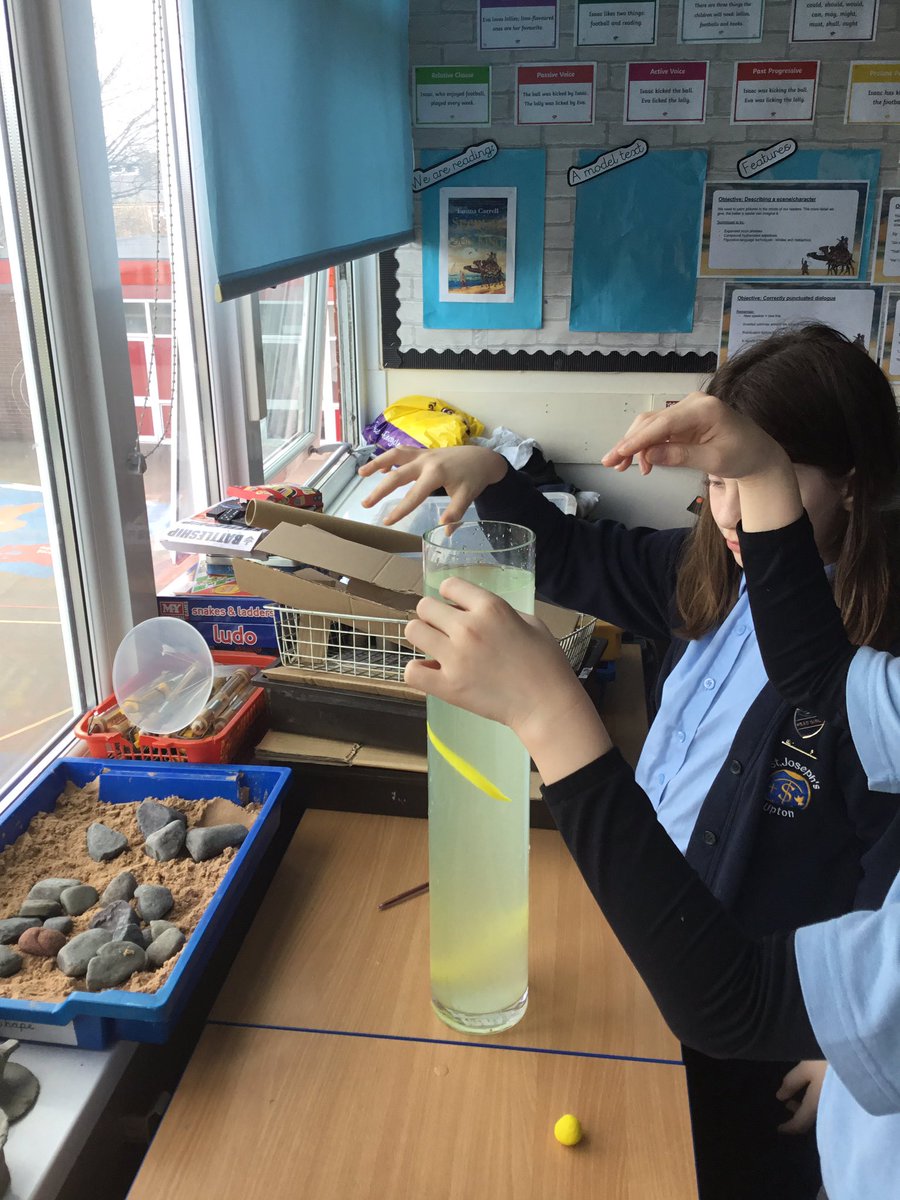 StJosephU's tweet photo. 6F have been investigating the best shapes to overcome water resistance. #SJUscience https://t.co/zrOahYN3Gx