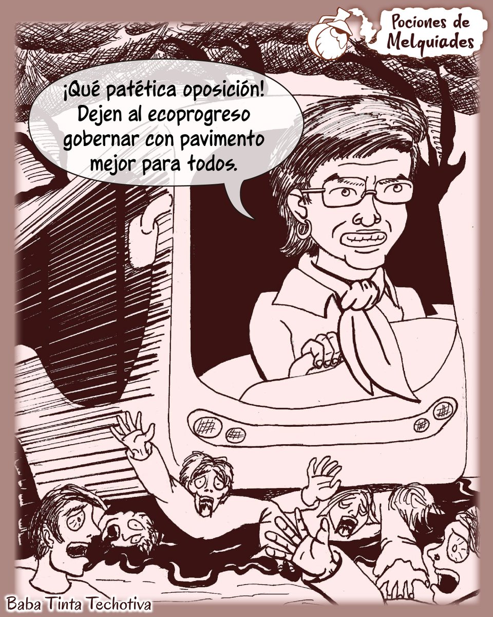 BabaTinta's tweet photo. ¡Qué patética oposición! Dejen al ecoprogreso gobernar con pavimento mejor para todos. 

—'Pociones de Melquiades' por Baba Tinta Techotiva.
#Bogota #mejorparatodos #LaBogotáQueEstamosConstruyendo #ecocidio #MetrodeBogota #BogotaRindeCuentas @TransMilenio @ClaudiaLopez https://t.co/sRUaTEucgr