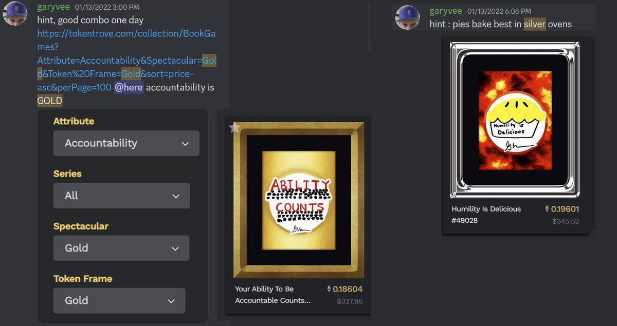 MikeJY1984's tweet photo. With future #BurnIsland Eruptions on the way, I really hope @garyvee and the @veefriends team reward holders of the #BookGames combos that were called out in the Discord back in Jan 2022. 

If they do decide to do this, these would be amazing plays https://t.co/xW5xvWLZmk