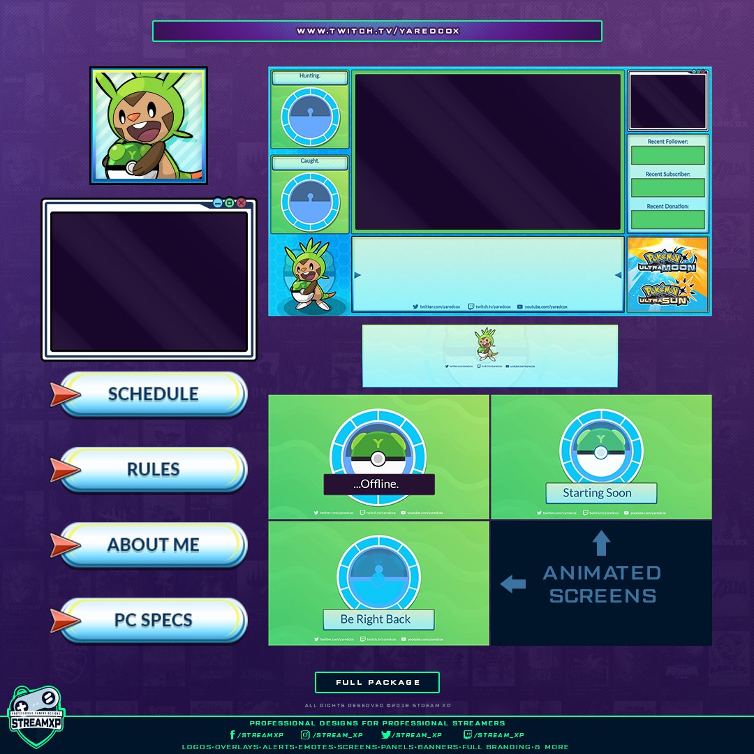 STREAM_XP's tweet photo. It's been too long since I've shared some of my favorite designs with you all! 🎨 Check out these amazing Pokémon overlays that I had a blast creating. Let me know your thoughts in the comments and DM me for unique designs. Stay tuned for more epic designs! #twitchdesign #pokemon https://t.co/hbLG9vuciq