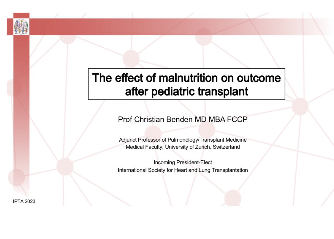 Very pleased to contribute as speaker to a great workshop entitled „Should BMI outlier be a contraindication for pediatric transplantation?“ #IPTA2023 #pediatrictransplant