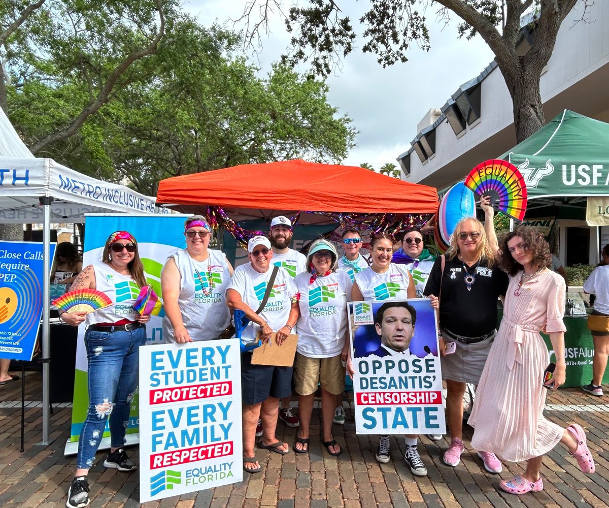 Kristanny's tweet photo. Had a blast at @TampaPride with @EqualityFlorida! Grae Mae and I loved spending time with our extended village! #LoveIsLove #WeAreFamily #TransRightsAreHumanRights https://t.co/KLmiruCQ26
