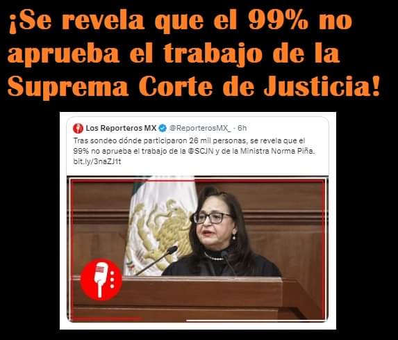 No, a los mexicanos que queremos justicia y que se le aplique verdaderamente la ley a los criminales.

No queremos esto.

Eso lo defiende la oposición qué  es narcoPanista.

Son los partidos que hicieron el PACTO CONTRA MÉXICO.

Y ahora el MC, del rata Dante Delgado.

.