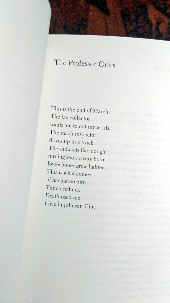 biancastone's tweet photo. Every March I have to slow-clap for my grandma's move to open a book with this poem.
#RuthStone https://t.co/83wqEG85PK