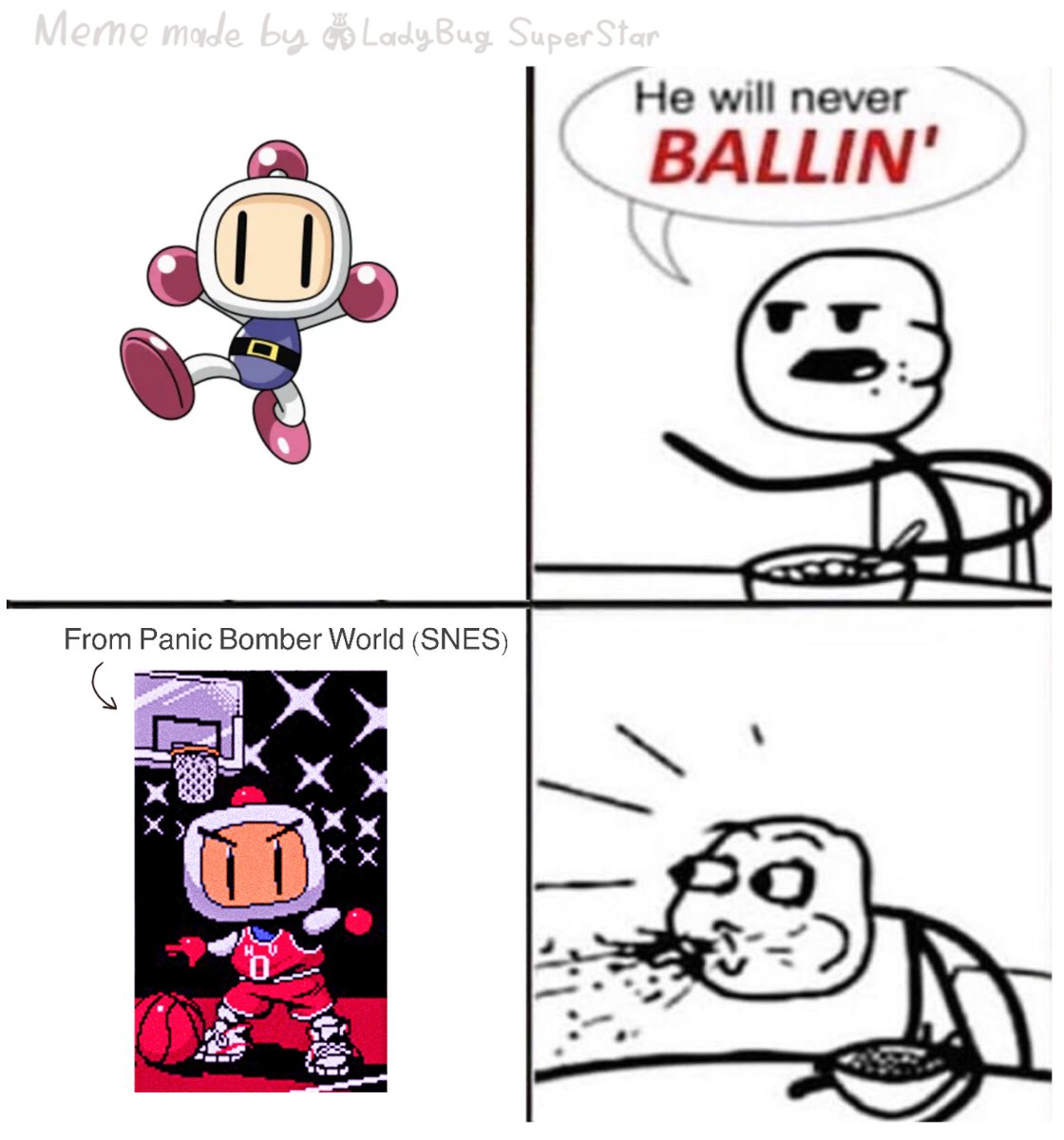 LadyBugSuperSt1's tweet photo. He be Bombin' and BALLIN' 💣🏀🔥
(Super Bomberman: Panic Bomber World SNES)
#bomberman #hudsonsoft @hudsonsoft #white #whitebomberman #panicbomber #panicbomberworld #meme #memes #ballin https://t.co/C7VVdDYYiH