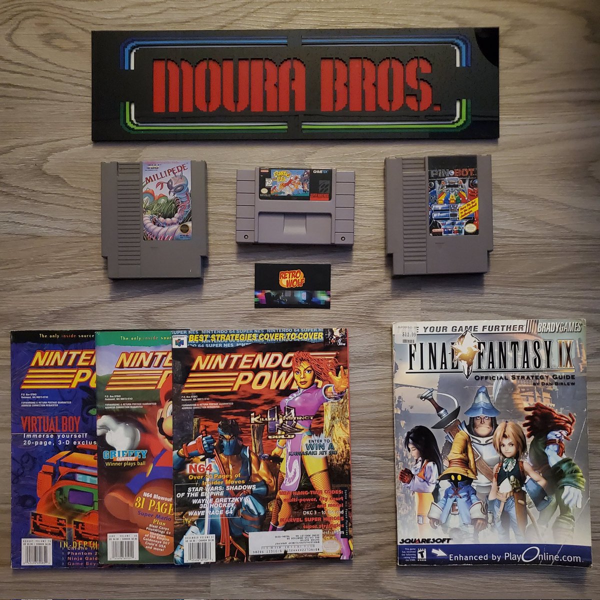 MouraBros's tweet photo. Claim sale wins from @Retrowolf88
Good pricing and packaged with care!
#claimsale #Nintendo #nintendoentertainmentsystem #nes #supernintendo #snes #nintendopower #strategyguide #pinbot #millipede #franticflea #virtualboy #supermario64 #killerinstinctgold #finalfantasyix https://t.co/3LpO4xjjZ8