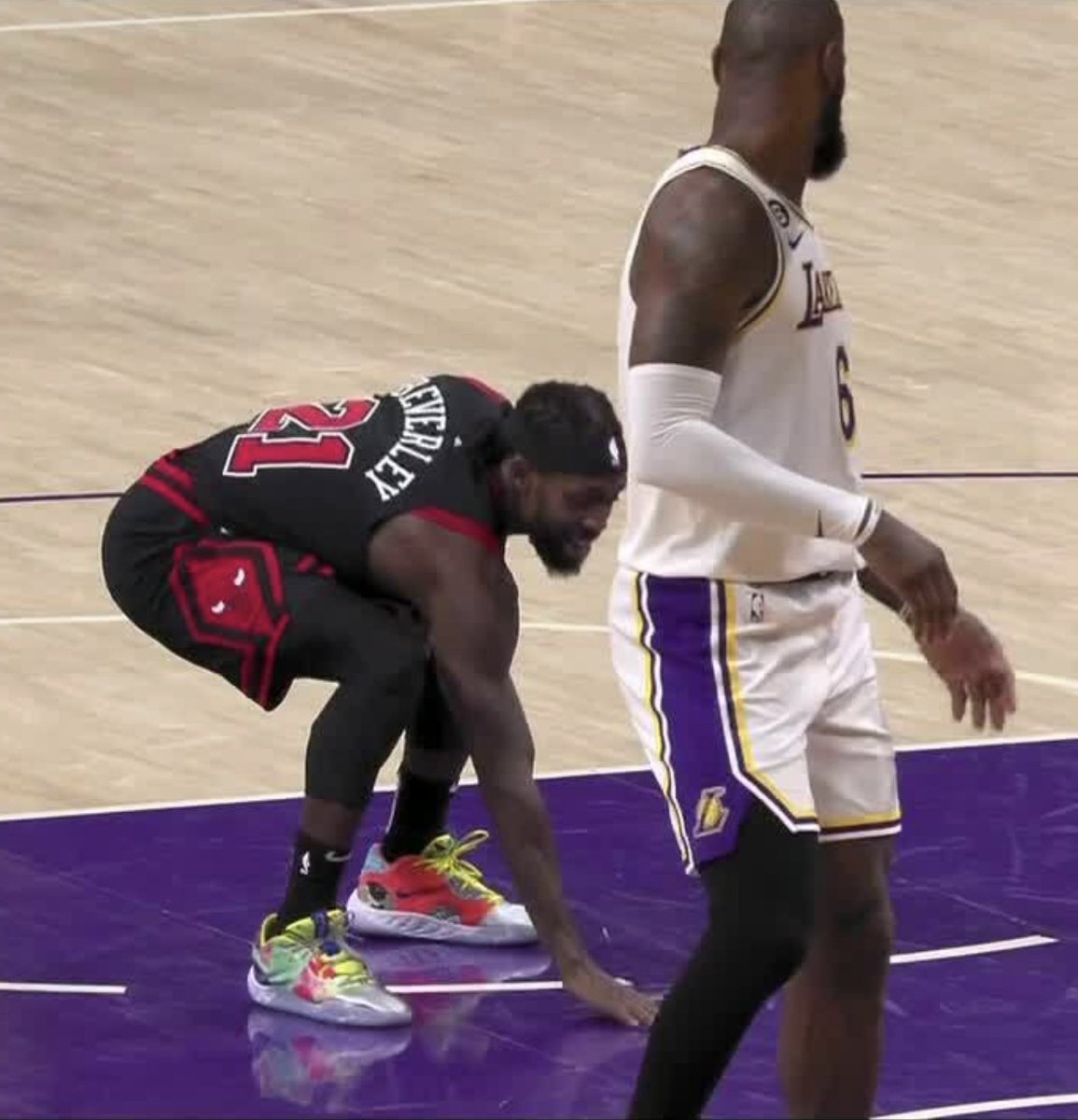 SportsCenter's tweet image. Pat Bev hit LeBron with the 'too small' celebration after his bucket 👀